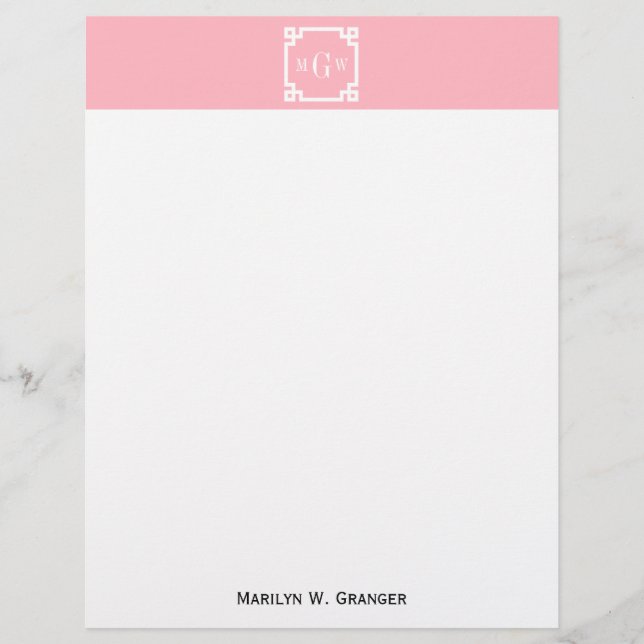 Rosa Whgrekiska Nyckel #2, bildruta 3-init Monogra (Framsida)