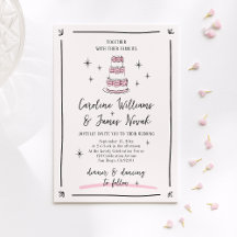 Rosa Whimsical Hand plockade Cake & Handskriftlig