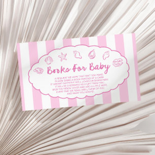 Rosa Whimsical Snigelskal Bebis Bebis Shower Böcke Tilläggskort
