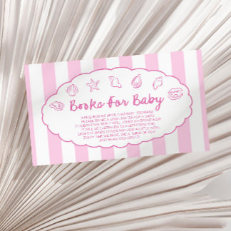 Rosa Whimsical Snigelskal Bebis Bebis Shower Böcke Tilläggskort