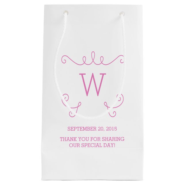Rosa Whimsique Flourish Monogram Gift Bag (Framsidan)