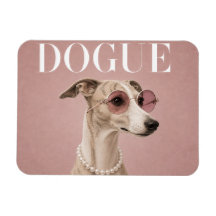 Rosa Whippet Hund Covergirl