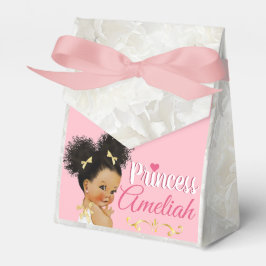 Rosa & White Afro Puff Princess Ballerina Presentaskar