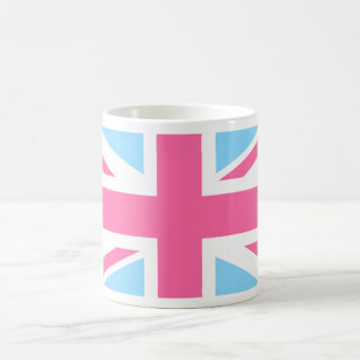 Rosa White and Blue Union Jack UK Flagga Kaffemugg