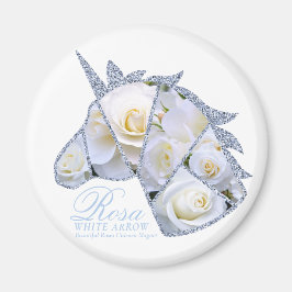 Rosa White Arrow Magnet