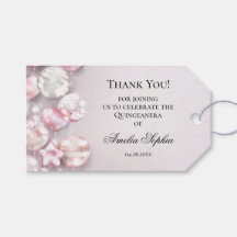 Rosa White Balloons Quinceañera Favor Gift-Märkre
