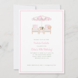 Rosa & White Bassäng Parbrella & Chairs | BASSÄNG Inbjudningar