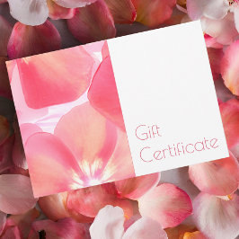 Rosa White Blommigt Gift Certificate