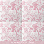 Rosa White Blommigt Ro Mönster Kakelplatta<br><div class="desc">En vacker antikisk rosa i stil och vit blommigt i ro. En botanisk design för chic rosa och vit ros som är perfekt för heminredning,  personliger och kontorsdekoration. Perfekt för alla som kärlek rosa blommigt tog upp formgivning och söt antika illustrationer av stil.</div>