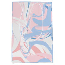 Rosa White Blue Marble Swirl Abstrakt Baby
