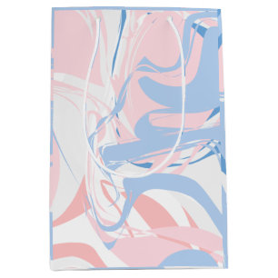 Rosa White Blue Marble Swirl Abstrakt Baby