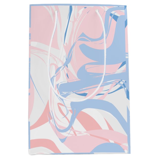 Rosa White Blue Marble Swirl Abstrakt Baby (Framsidan)