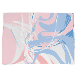 Rosa White Blue Marble Swirl Abstrakt Baby