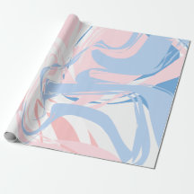 Rosa White Blue Marble Swirl Abstrakt Baby