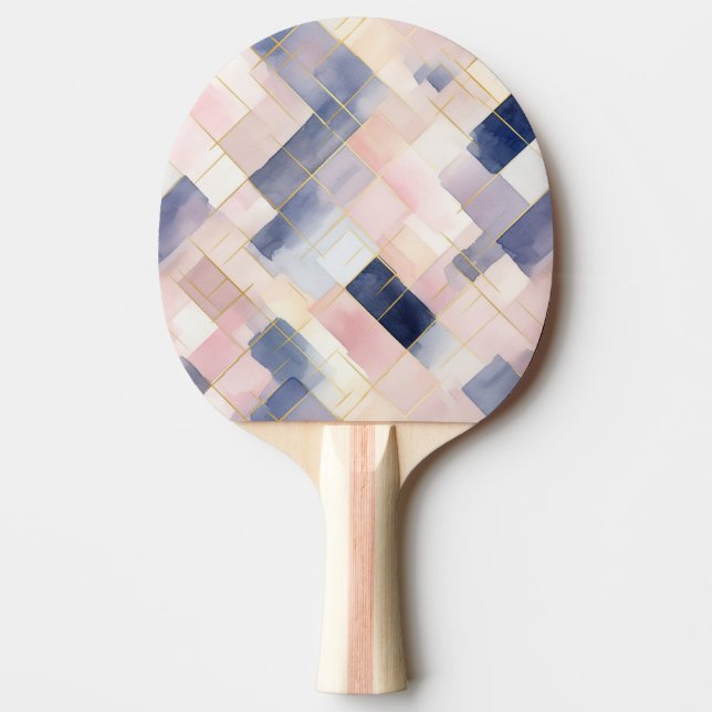 Rosa White Blue Squares Pingisracket (Framsidan)