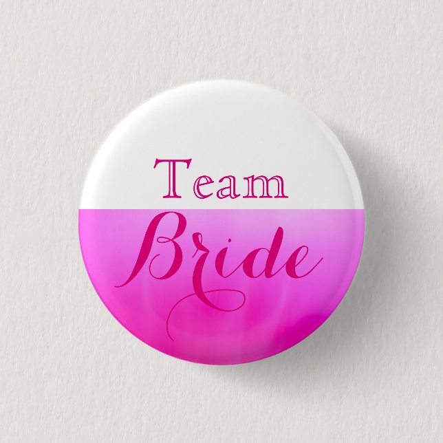 Rosa & White Bröllop Team Bride Knapp (Framsida)