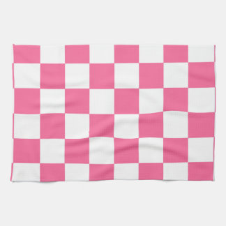 Rosa White Checkated Mönster Kökshandduk