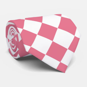Rosa White Checker Diamond Mönster Slips