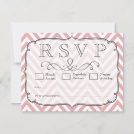 Rosa & White Chevron-Bröllop OSA