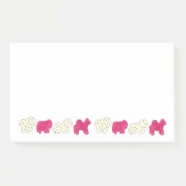 Rosa White Circus Zoo Animal Cookies Crackackers Post-it Block