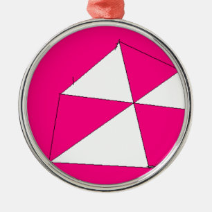 Rosa White Digital Painting, Kids Art Julgransprydnad Metall