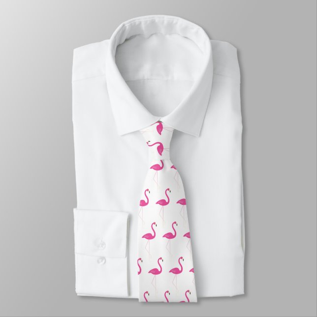 Rosa & White Flamingo Tie Slips (Bunden)