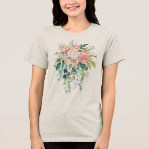 Rosa & White Flowers Bouquet T Shirt