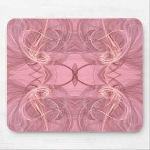 Rosa & White Fractal Mousepad Musmatta