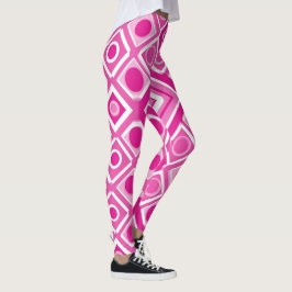 Rosa White Geometry Leggings