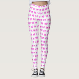 Rosa-white gingham-bog mönster leggings
