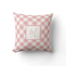 Rosa White Gingham Play Modern Chic Monogram