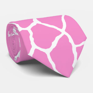 Rosa White Giraffe Skin Mönster Tie Slips