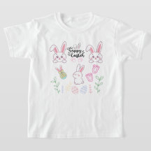 Rosa & White "Glad påsk" Bunny T-Shirt