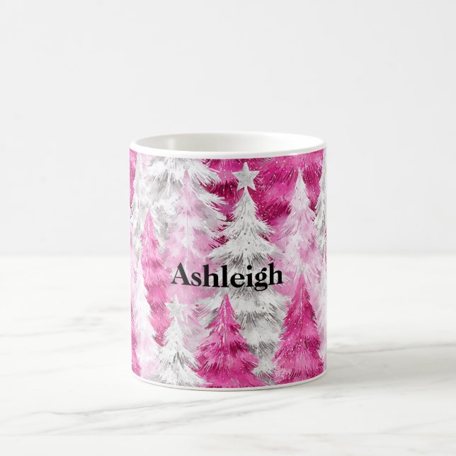 Rosa White Glam Julgranar Kaffemugg (Center)