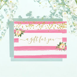 Rosa White Glitter Customer Gift Certificate