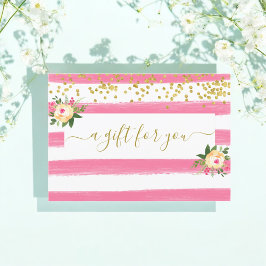Rosa White Glitter Customer Gift Certificate