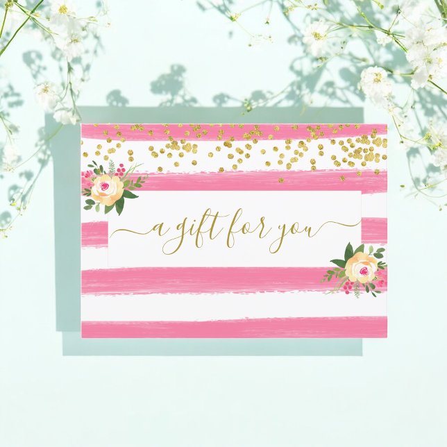 Rosa White Glitter Customer Gift Certificate (Skapare uppladdad)