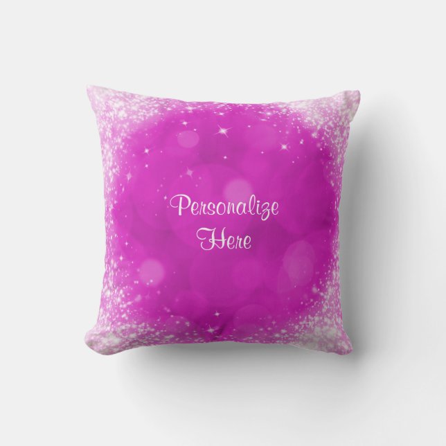 Rosa & White Gnistra Glamor Faux Glitter Kudde (Framsida)