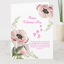Rosa White Grönt Elegant Valentine Card Kort