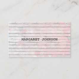 Rosa White Grungy Rustic Minimalism Stylist Vip Visitkort