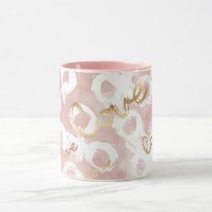 Rosa White Guld Kärlek XO Mugg