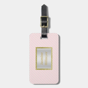 ROSA WHITE GULD RAND GLITTER ANPASSNINGSBAR LUGGAG BAGAGEBRICKA