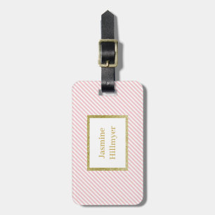ROSA WHITE GULD RAND GLITTER ANPASSNINGSBAR LUGGAG BAGAGEBRICKA