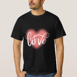 Rosa White Heart Kärlek Valentine Day T-Shirt