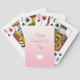 Rosa White Heart Lycklig Galentine's Day Games Casinokort