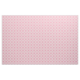 Rosa White Ikat Quatrefoil Mönster Ro Tyg