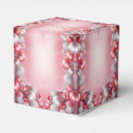 Rosa White jul Bollar Helgdag Gift Box Presentaskar