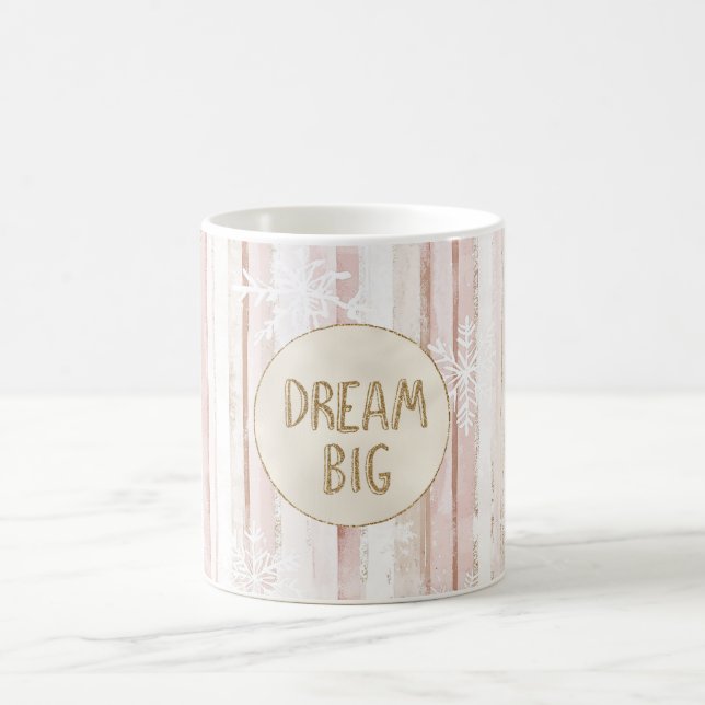 Rosa White jul Rand Guld Glitter Dream Kaffemugg (Center)