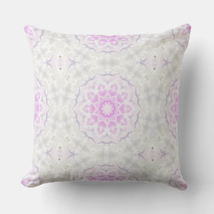 Rosa & White Lacy Kaleidoscope Hearts Dekorativ ku Kudde