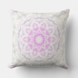Rosa & White Lacy Kaleidoscope Hearts Pillow 2 Kudde